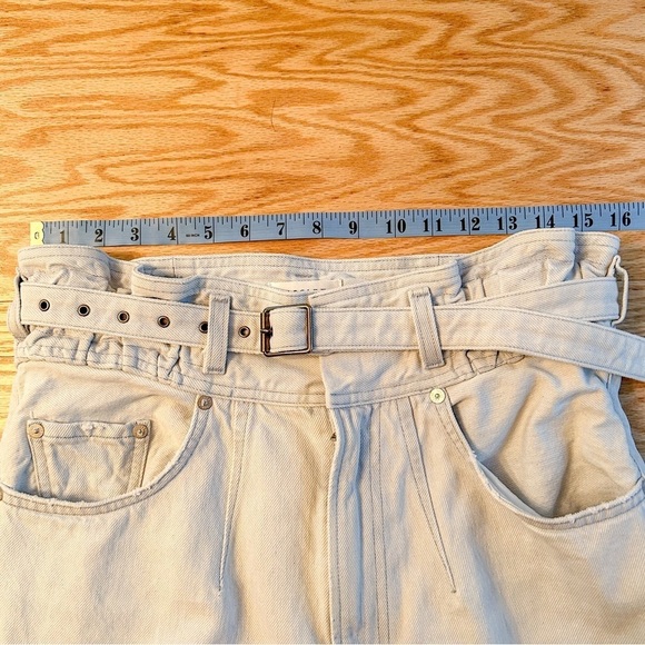 Agolde High Rise White and Blue Jeans Relaxed Fit - Picture 16 of 16